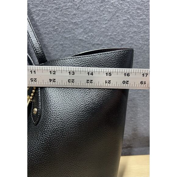 Coach Ew Nomad Pebble Leather Woman Tote Bag Black F72673 - Picture 9 of 16